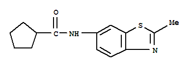 (9ci)-n-(2-甲基-6-苯并噻唑)-環(huán)戊烷羧酰胺結(jié)構(gòu)式_765285-43-6結(jié)構(gòu)式