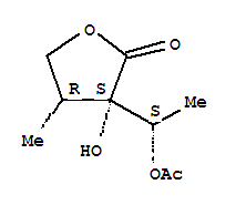 (3s,4r)-(9ci)-3-[(1s)-1-(乙?；趸?乙基]二氫-3-羥基-4-甲基-2(3H)-呋喃酮結(jié)構(gòu)式_765306-53-4結(jié)構(gòu)式