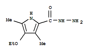 (9ci)-4-乙氧基-3,5-二甲基-1H-吡咯-2-羧酸肼結構式_765923-46-4結構式