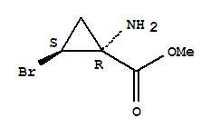 反式-(9ci)-1-氨基-2-溴-環(huán)丙烷羧酸甲酯結構式_768336-55-6結構式