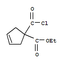(9ci)-1-(氯羰基)-3-環(huán)戊烯-1-羧酸乙酯結(jié)構(gòu)式_76910-09-3結(jié)構(gòu)式