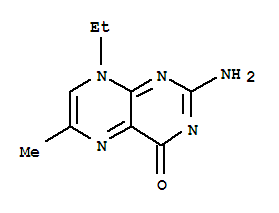 (9ci)-2-氨基-8-乙基-6-甲基-4(8H)-蝶啶酮結(jié)構(gòu)式_771450-87-4結(jié)構(gòu)式