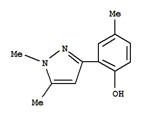 Phenol, 2-(1,5-dimethyl-1h-pyrazol-3-yl)-4-methyl-(9ci)Structure,771485-98-4Structure Phenol, 2-(1,5-dimethyl-1h-pyrazol-3-yl)-4-methyl-(9ci) Structure,771485-98-4Structure