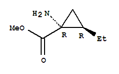 (1r,2r)-(9ci)-1-氨基-2-乙基-環(huán)丙烷羧酸甲酯結(jié)構(gòu)式_772326-49-5結(jié)構(gòu)式