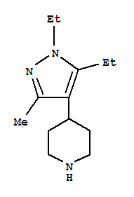 Piperidine, 4-(1,5-diethyl-3-methyl-1h-pyrazol-4-yl)-(9ci)Structure,773842-01-6Structure Piperidine, 4-(1,5-diethyl-3-methyl-1h-pyrazol-4-yl)-(9ci) Structure,773842-01-6Structure