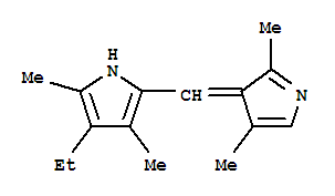 (9ci)-2-[(2,4-二甲基-3H-吡咯-3-基)甲基]-4-乙基-3,5-二甲基-1H-吡咯結(jié)構(gòu)式_774171-69-6結(jié)構(gòu)式