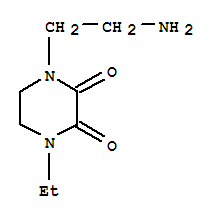 (9ci)-1-(2-氨基乙基)-4-乙基-2,3-哌嗪二酮結(jié)構(gòu)式_77439-70-4結(jié)構(gòu)式