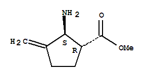 反式-(9ci)-2-氨基-3-亞甲基-環(huán)戊烷羧酸甲酯結(jié)構(gòu)式_774511-88-5結(jié)構(gòu)式