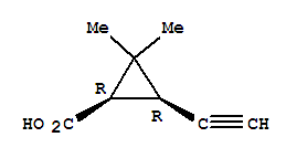 (1r-cis)-(9ci)-3-乙炔-2,2-二甲基-環(huán)丙烷羧酸結(jié)構(gòu)式_77723-74-1結(jié)構(gòu)式