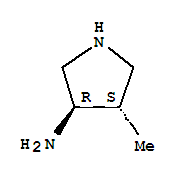 (9ci)-4-甲基-,(3r-反式)-3-吡咯烷胺結(jié)構(gòu)式_777824-43-8結(jié)構(gòu)式
