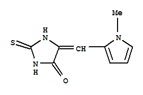 (9ci)-5-[(1-甲基-1H-吡咯-2-基)亞甲基]-2-硫氧代-4-咪唑啉酮結(jié)構(gòu)式_778620-94-3結(jié)構(gòu)式