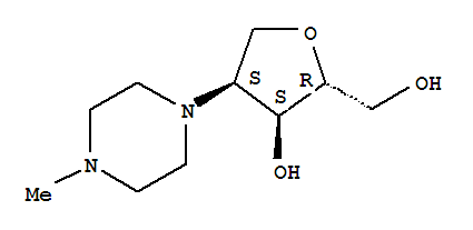 (9ci)-1,4-脫水-2-脫氧-2-(4-甲基-1-哌嗪)-D-核糖醇結(jié)構(gòu)式_781605-93-4結(jié)構(gòu)式