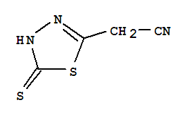 1,3,4-Thiadiazole-2-acetonitrile, 4,5-dihydro-5-thioxo-Structure,782407-51-6Structure 1,3,4-Thiadiazole-2-acetonitrile, 4,5-dihydro-5-thioxo- Structure,782407-51-6Structure
