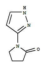 (9ci)-1-(1H-吡唑-3-基)-2-吡咯烷酮結(jié)構(gòu)式_786700-16-1結(jié)構(gòu)式