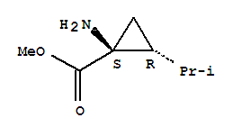 反式-1-氨基-2-(1-甲基乙基)-環(huán)丙烷羧酸甲酯結(jié)構(gòu)式_787522-21-8結(jié)構(gòu)式