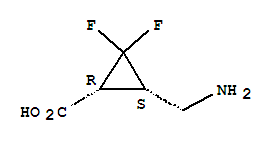 順式-(9ci)-3-(氨基甲基)-2,2-二氟-環(huán)丙烷羧酸結(jié)構(gòu)式_790182-47-7結(jié)構(gòu)式