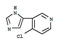 (9CI)-4-氯-3-(1H-咪唑-4-基)-吡啶結(jié)構(gòu)式_790262-76-9結(jié)構(gòu)式