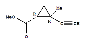 反式-(9ci)-2-乙炔-2-甲基-環(huán)丙烷羧酸甲酯結構式_79150-68-8結構式