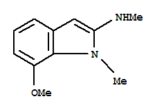 (9ci)-7-甲氧基-n,1-二甲基-1H-吲哚-2-胺結(jié)構(gòu)式_791781-91-4結(jié)構(gòu)式