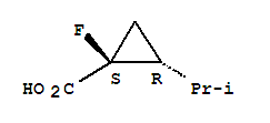 反式-(9ci)-1-氟-2-(1-甲基乙基)-環(huán)丙烷羧酸結構式_79658-29-0結構式
