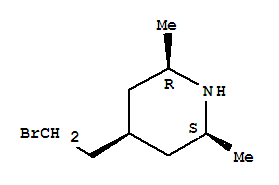 順式-(8ci)-4-(2-溴乙基)-2,6-二甲基哌啶結(jié)構(gòu)式_801159-41-1結(jié)構(gòu)式