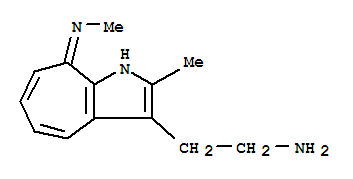 (8ci)-3-(2-氨基乙基)-1,8-二氫-2-甲基-8-(甲基亞氨基)-環(huán)庚并[b]吡咯結構式_801166-02-9結構式