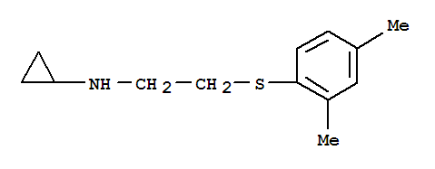 (8ci)-n-[2-(2,4-二甲苯基硫代)乙基]-環(huán)丙胺結(jié)構(gòu)式_802554-36-5結(jié)構(gòu)式