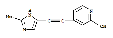 (9ci)-4-[(2-甲基-1H-咪唑-4-基)乙炔]-2-吡啶甲腈結(jié)構(gòu)式_802906-44-1結(jié)構(gòu)式