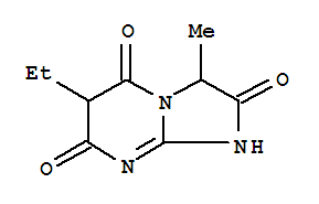 (9ci)-6-乙基-3-甲基-咪唑并[1,2-a]嘧啶-2,5,7(1h,3h,6h)-三酮結構式_807295-78-9結構式