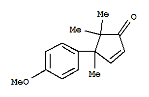 (9ci)-4-(4-甲氧基苯基)-4,5,5-三甲基-2-環(huán)戊烯-1-酮結(jié)構(gòu)式_807377-62-4結(jié)構(gòu)式