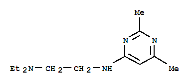 (4CI)-4-(2-二乙基氨基乙基氨基)-2,6-二甲基-嘧啶結構式_811868-36-7結構式