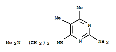 (4CI)-2-氨基-4-(3-二甲基氨基丙基氨基)-5,6-二甲基嘧啶結構式_812020-60-3結構式