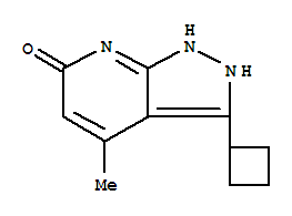 (9ci)-3-環(huán)丁基-1,2-二氫-4-甲基-6H-吡唑并[3,4-b]吡啶-6-酮結(jié)構(gòu)式_819045-95-9結(jié)構(gòu)式