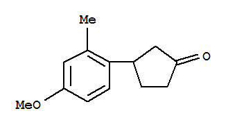 (9ci)-3-(4-甲氧基-2-甲基苯基)-環(huán)戊酮結(jié)構(gòu)式_819849-77-9結(jié)構(gòu)式