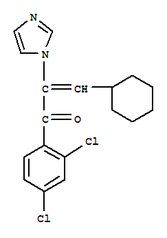 3-環(huán)己基-1-(2,4-二氯苯基)-2-(1H-咪唑-1-基)-2-丙烯-1-酮結構式_82013-25-0結構式