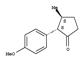 (2s,3s)-(9ci)-2-(4-甲氧基苯基)-3-甲基-環(huán)戊酮結(jié)構(gòu)式_824390-72-9結(jié)構(gòu)式