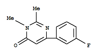 (9ci)-6-(3-氟苯基)-2,3-二甲基-4(3H)-嘧啶酮結(jié)構(gòu)式_824391-15-3結(jié)構(gòu)式