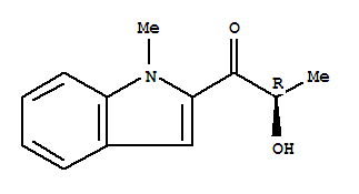 (2r)-(9ci)-2-羥基-1-(1-甲基-1H-吲哚-2-基)-1-丙酮結(jié)構(gòu)式_827322-61-2結(jié)構(gòu)式