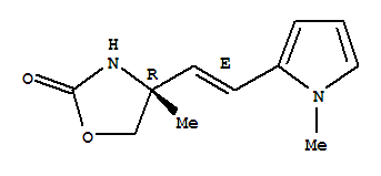 2-Oxazolidinone,4-methyl-4-[(1e)-2-(1-methyl-1h-pyrrol-2-yl)ethenyl]-,(4r)-(9ci) Structure,827344-01-4Structure
