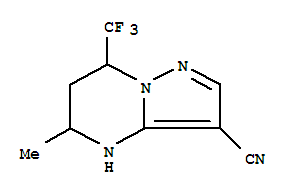 (9CI)-4,5,6,7-四氫-5-甲基-7-(三氟甲基)-吡唑并[1,5-a]嘧啶-3-甲腈結構式_827589-02-6結構式