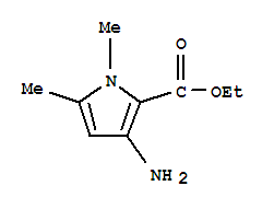 (9ci)-3-氨基-1,5-二甲基-1H-吡咯-2-羧酸乙酯結(jié)構(gòu)式_83621-89-0結(jié)構(gòu)式