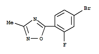 5-(4-Bromo-2-fluorophenyl)-3-methyl-1,2,4-oxadiazoleStructure,845306-17-4Structure 5-(4-Bromo-2-fluorophenyl)-3-methyl-1,2,4-oxadiazole Structure,845306-17-4Structure