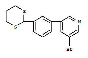 3-(3-(1,3-二硫雜n-2-基)苯基)-5-溴吡啶結構式_850349-92-7結構式