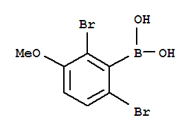 (2,6-Dibromo-5-methoxy)benzeneboronic acidStructure,850567-93-0Structure (2,6-Dibromo-5-methoxy)benzeneboronic acid Structure,850567-93-0Structure
