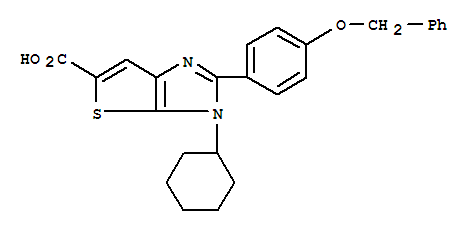 3-環(huán)己基-2-[4-(苯基甲氧基)苯基]-3H-噻吩并[2,3-d]咪唑-5-羧酸結(jié)構(gòu)式_852898-36-3結(jié)構(gòu)式