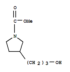1-Pyrrolidinecarboxylic acid,3-(3-hydroxypropyl)-,methyl esterStructure,854411-74-8Structure 1-Pyrrolidinecarboxylic acid,3-(3-hydroxypropyl)-,methyl ester Structure,854411-74-8Structure