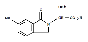2H-isoindole-2-acetic acid,-alpha--ethoxy-1,3-dihydro-6-methyl-1-oxo-Structure,854762-40-6Structure 2H-isoindole-2-acetic acid,-alpha--ethoxy-1,3-dihydro-6-methyl-1-oxo- Structure,854762-40-6Structure