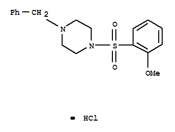 1-Benzyl-4-(2-methoxy-benzenesulfonyl)-piperazine hydrochlorideStructure,864759-66-0Structure 1-Benzyl-4-(2-methoxy-benzenesulfonyl)-piperazine hydrochloride Structure,864759-66-0Structure