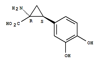 反式-(9ci)-1-氨基-2-(3,4-二羥基苯基)-環(huán)丙烷羧酸結(jié)構(gòu)式_87483-05-4結(jié)構(gòu)式