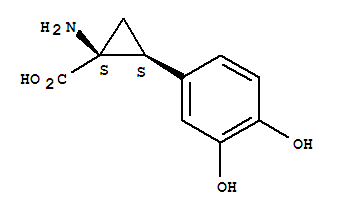 順式-(9ci)-1-氨基-2-(3,4-二羥基苯基)-環(huán)丙烷羧酸結(jié)構(gòu)式_87483-06-5結(jié)構(gòu)式